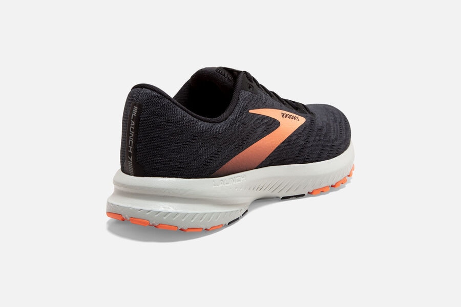 Brooks Launch 7 Road Löparskor Dam - Svarta/Orange - 7580-VKOJX